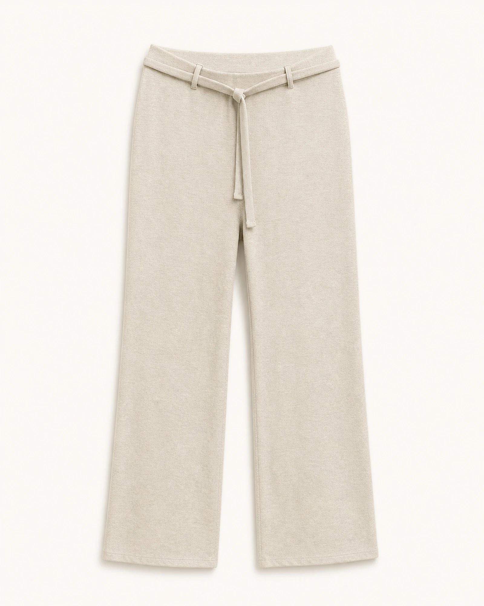 Custom Women’s Apparel Manufacturer Women’s belted wide-leg knit pants